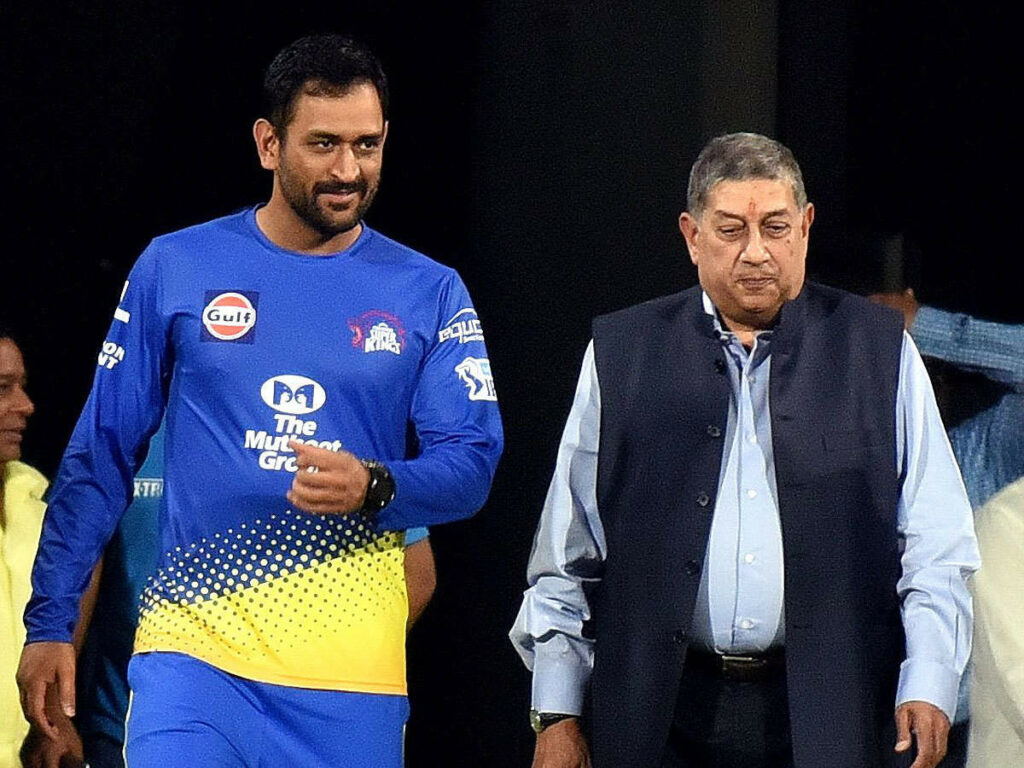 N Srinivasan, MS Dhoni