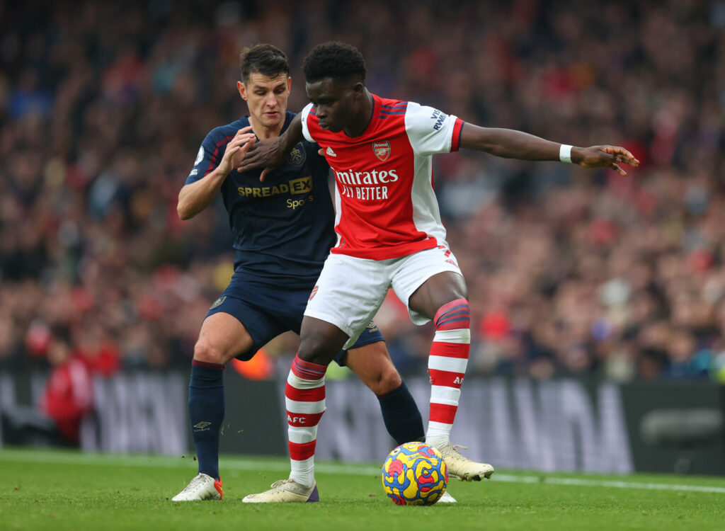 Bukayo Saka vs Burnley