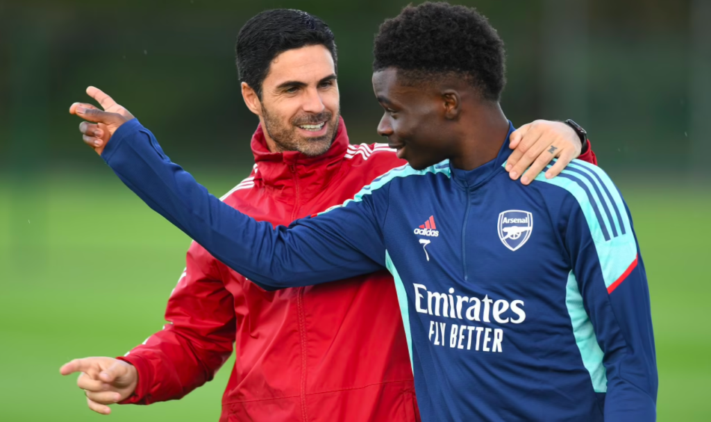 Mikel Arteta, Bukayo Saka