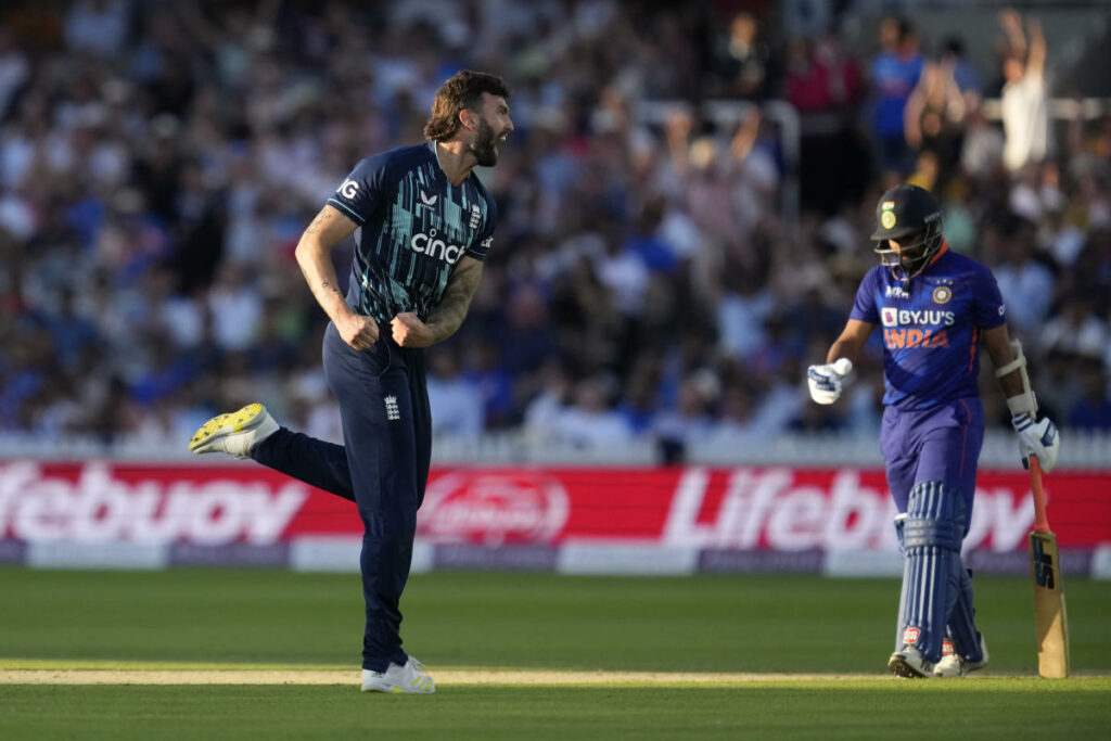 Reece Topley vs India