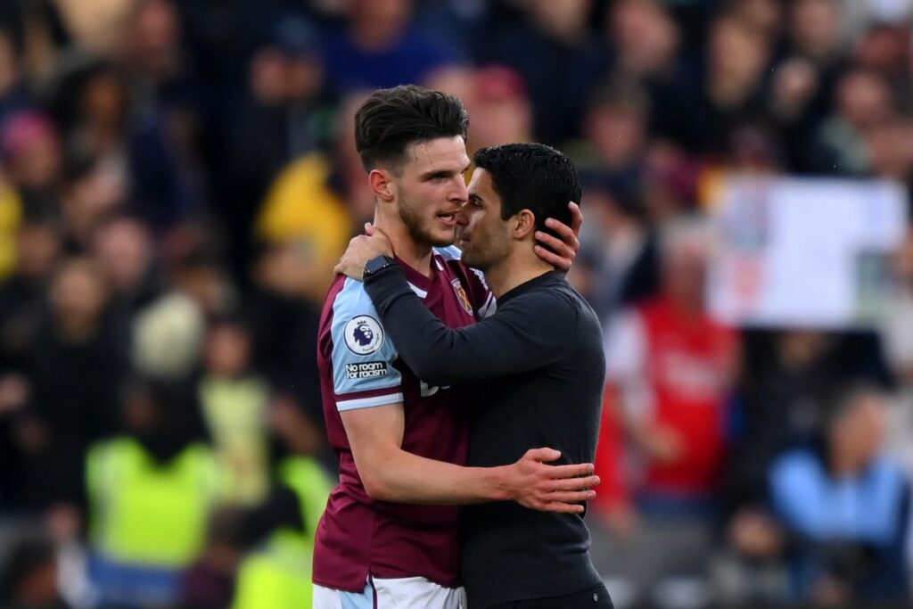 Declan Rice, Mikel Arteta